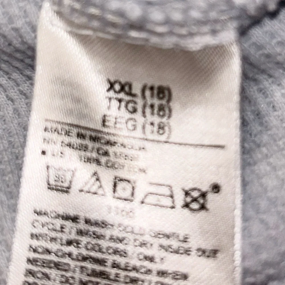OLD NAVY Girl's Light Blue Waffle Long Sleeve Shirt Size XXL